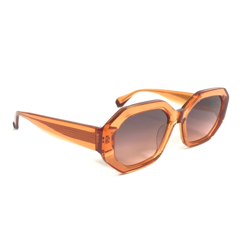 Gigi Studios Sunglasses CITRUS 6944/9 Clear Orange w Purple Pink Gradient Lenses